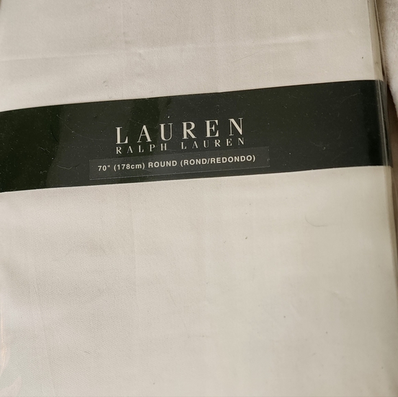 NEW Ralph Lauren Round Tablecloth-Ivory - Picture 2 of 6